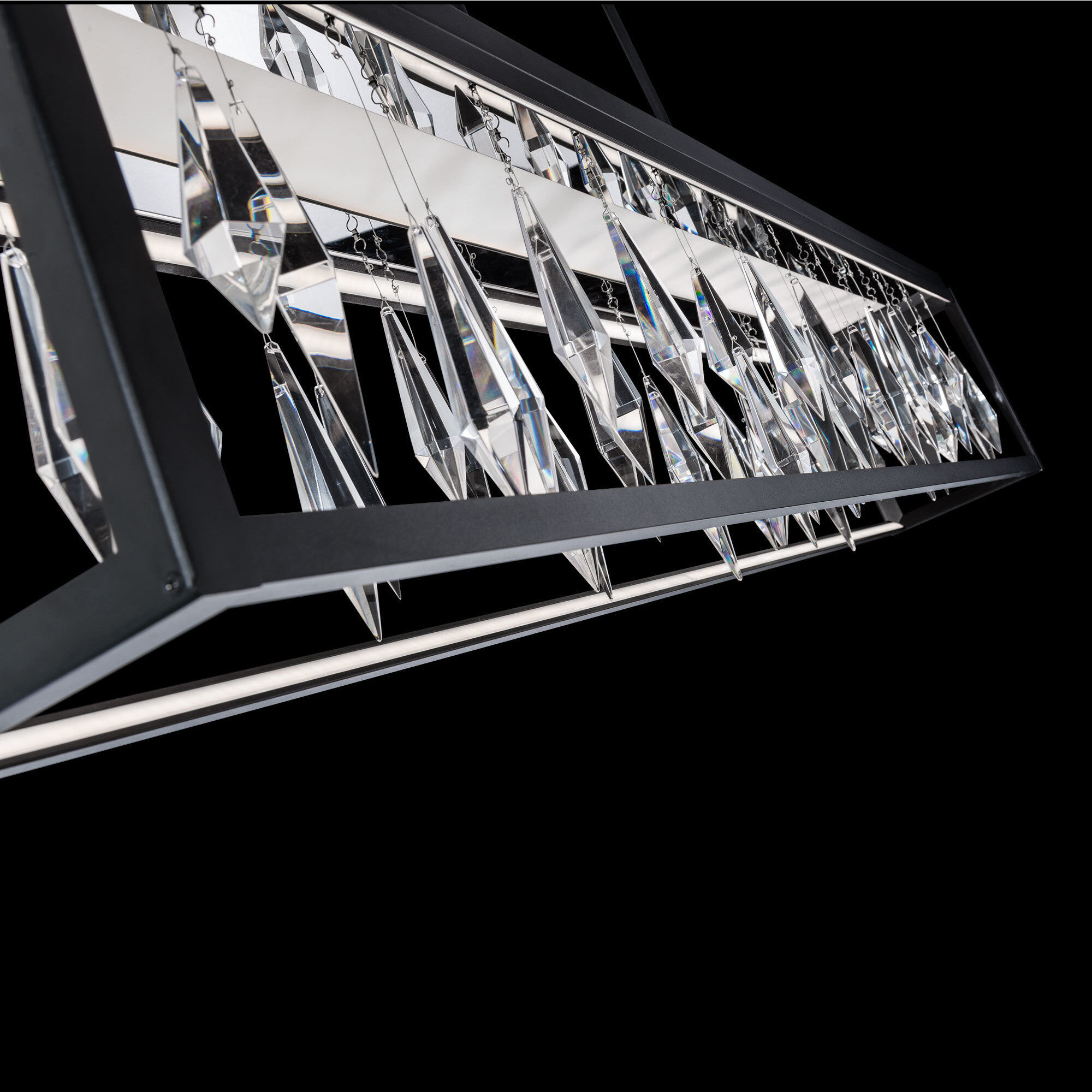 Mirage LED 54 inch Black Linear Pendant Ceiling Light, Beyond