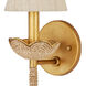 Vichy 1 Light 5 inch Natural/Contemporary Gold Leaf Wall Sconce Wall Light, Suzanne Duin Collection