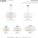 Fontana 5 Light 21 inch Brushed Nickel Semi-Flush Ceiling Light