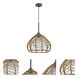 Dunn 1 Light 16 inch Burlap and Black Pendant Ceiling Light, Medium Light Design