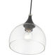 Glendon 1 Light 8.25 inch Black with Brushed Nickel Accents Glass Pendant Ceiling Light