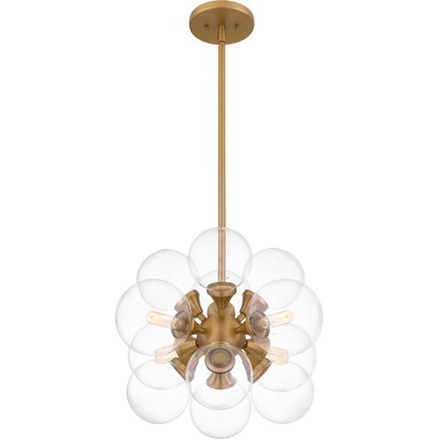 Glinda 4 Light 20 inch Brushed Weathered Brass Pendant Ceiling Light