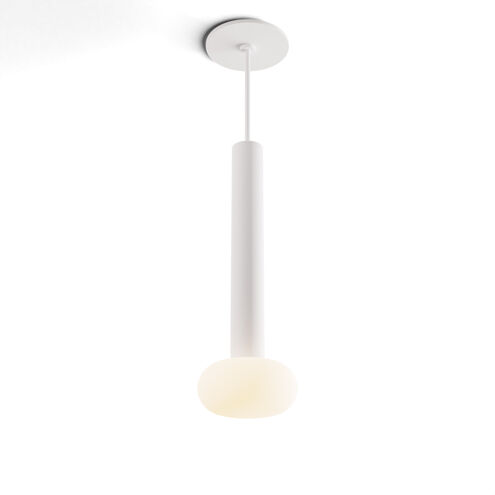 Combi LED 5 inch Matte White Pendant Ceiling Light, Suspension / Flush Mount 2-in-1