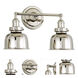 Soho 2 Light 16 inch Polished Nickel Bathroom Wall Sconce Wall Light
