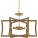 Bastian 6 Light 27 inch Chestnut/Brass Semi-Flush Mount Ceiling Light, Small, Semi-Flush Convertible