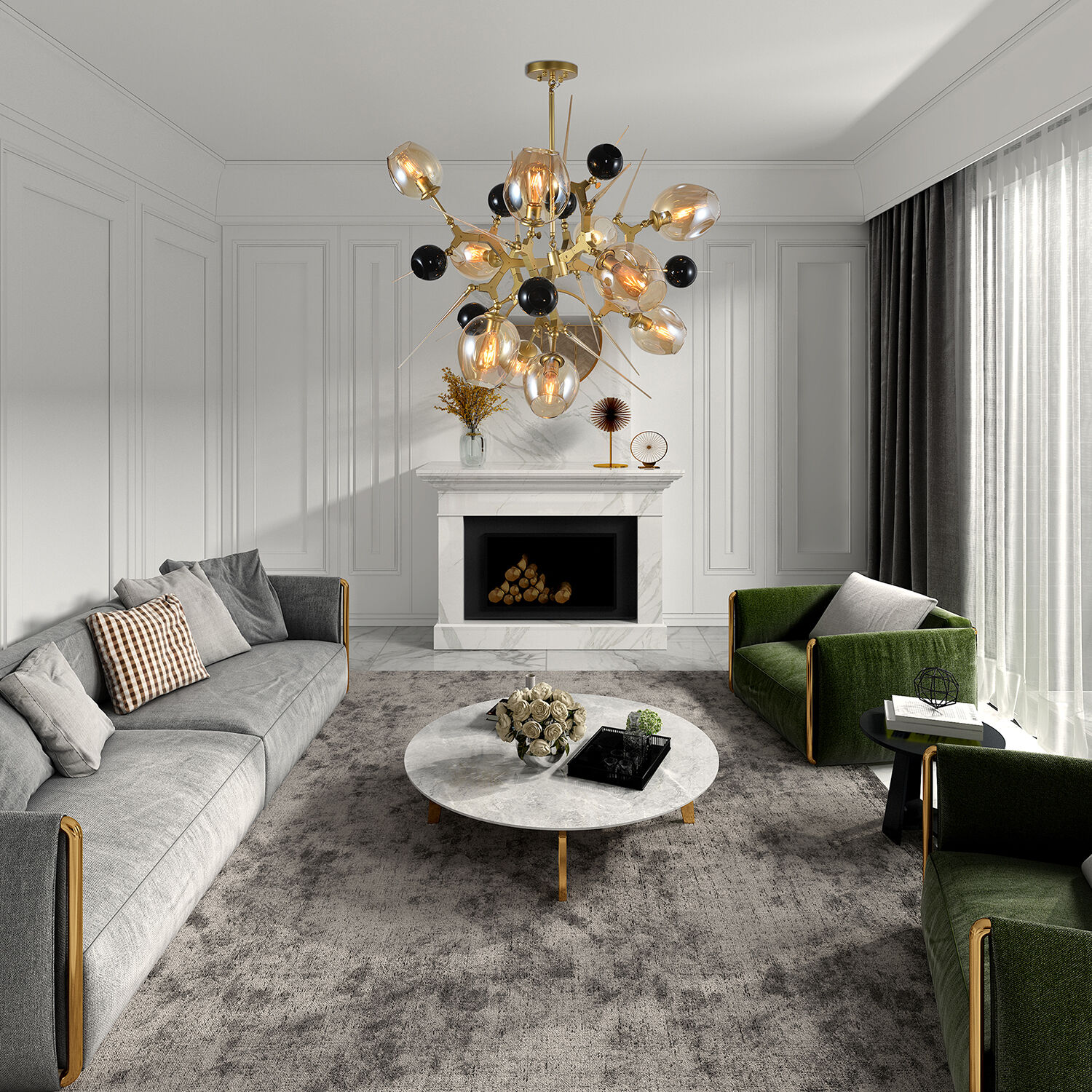 Canada 10 Light 42 inch Gold Chandelier Ceiling Light