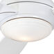 Traditional Concept 44 inch White Outdoor Ceiling Fan