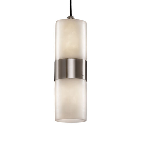 Clouds 2 Light Brushed Nickel Pendant Ceiling Light in Incandescent