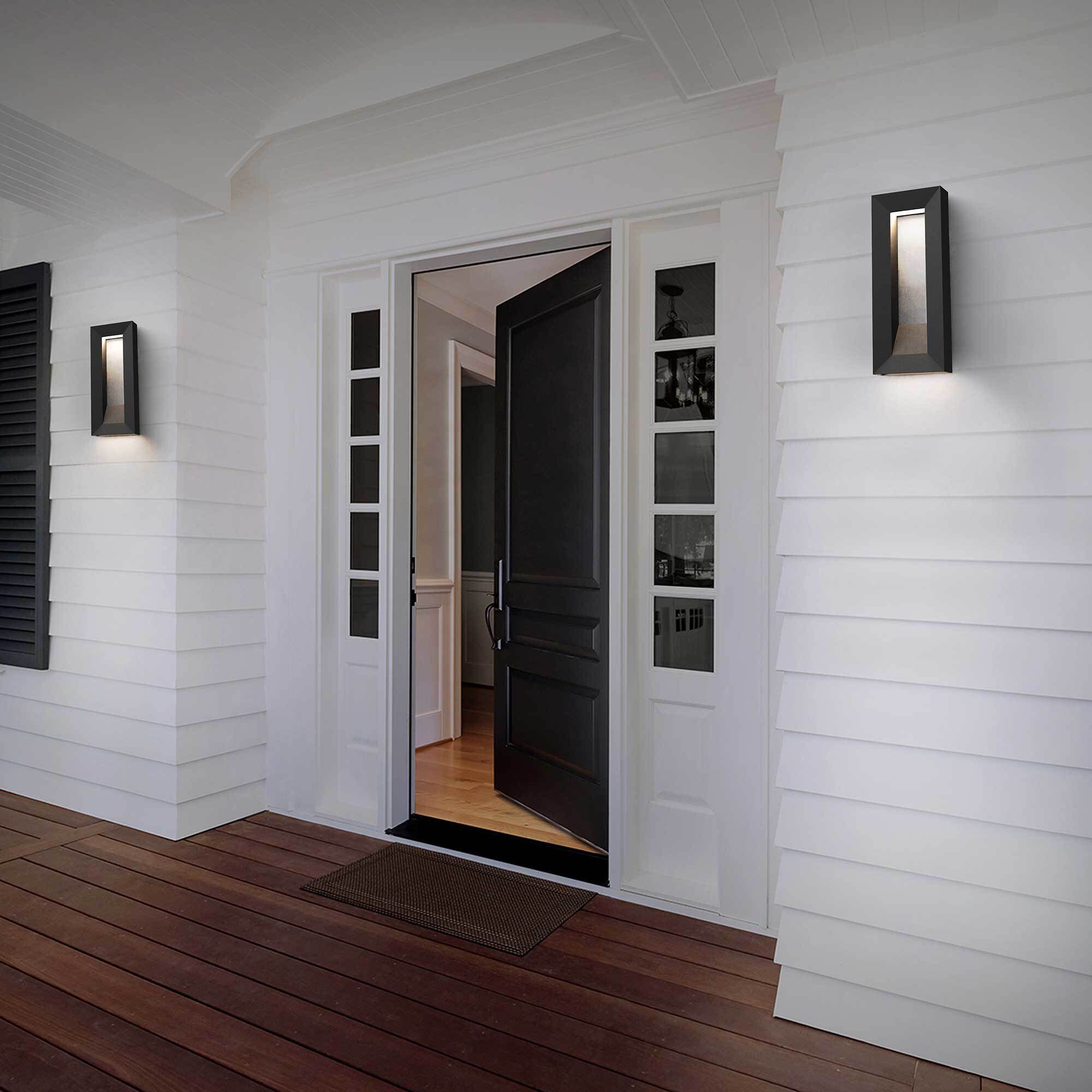 Paletto LED 28 inch Sand Black Outdoor Wall Sconce