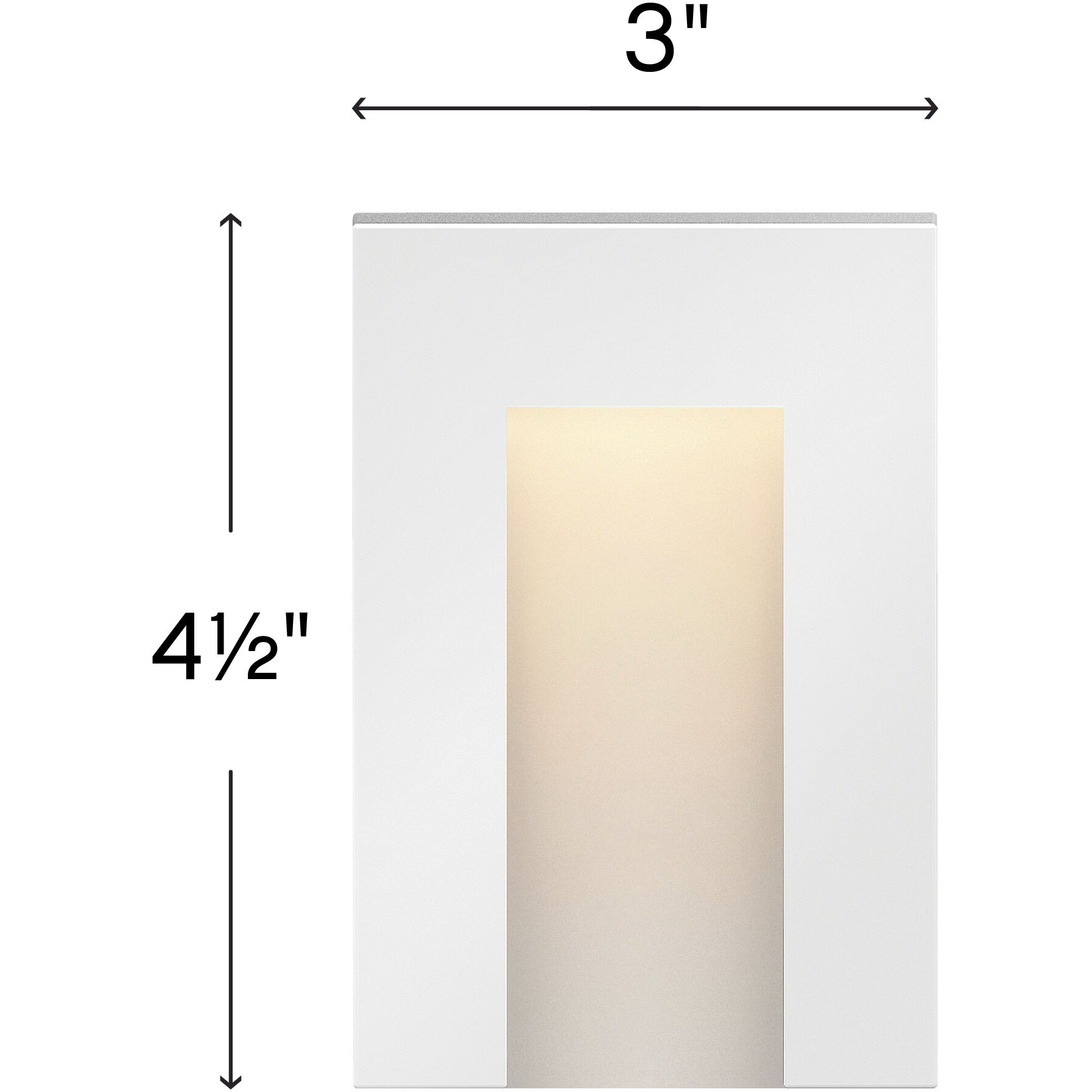 Taper 12v 1.20 watt Satin White Landscape Deck Sconce, Vertical