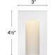 Taper 12v 1.20 watt Satin White Landscape Deck Sconce, Vertical