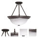 Brentwood 3 Light 15 inch Old Bronze Semi-Flush Ceiling Light