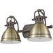 Yep Duncan Vanity Wall Light in Rubbed Bronze, Aged Brass