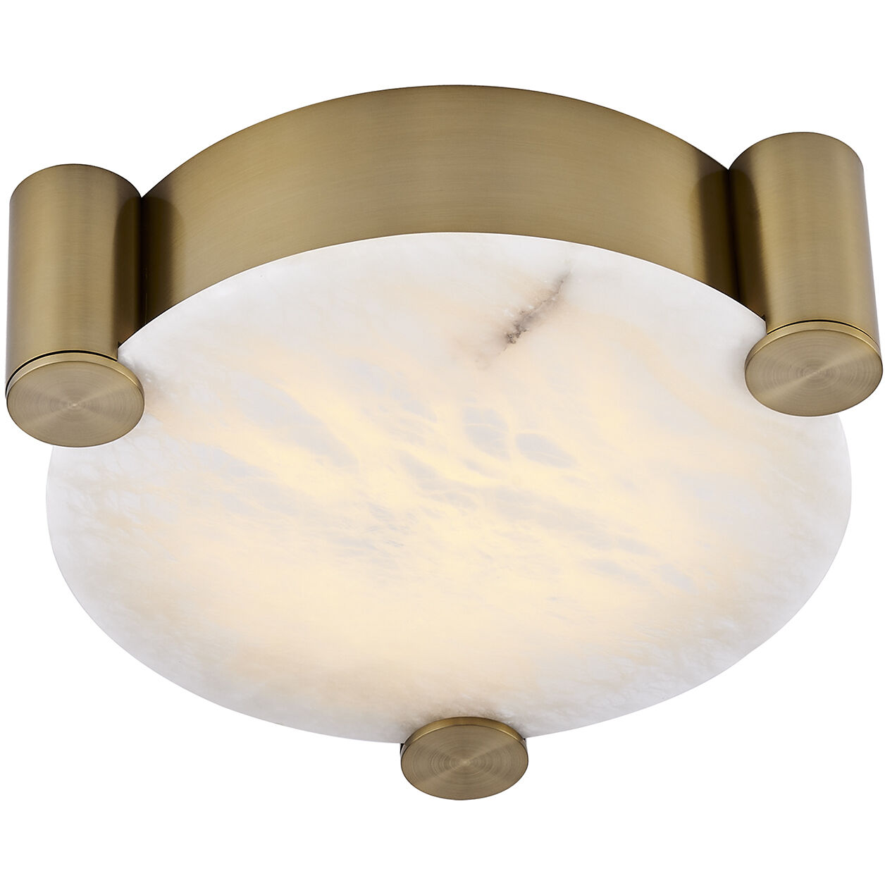 Lumba LED 17 inch Winter Brass Flush Mount Ceiling Light