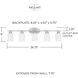 Dixon 5 Light 37 inch Brushed Nickel Vanity Light Wall Light