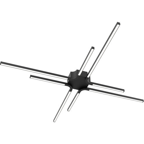 Stellar Flushmount LED 31.75 inch Black Flushmount Ceiling Light, Indoor