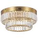 Stella LED 15.74 inch Brushed Brass Flush Mount Ceiling Light in Black and Brass