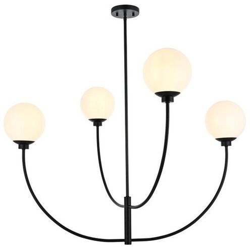 Nyomi 4 Light 42 inch Black Chandelier Ceiling Light