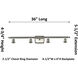 Ballston Preston 4 Light 36.25 inch Brushed Satin Nickel Bath Vanity Light Wall Light in Mercury