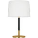 kate spade new york Monroe 27.13 inch 9.00 watt Burnished Brass with Gloss Black Table Lamp Portable Light