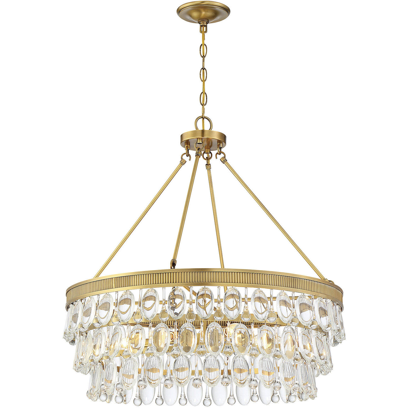 Windham 6 Light 28 inch Warm Brass Pendant Ceiling Light
