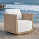Santorini Twisted Honey and Oyster White Outdoor Swivel Lounge Chair