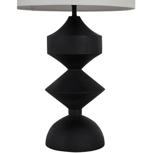 Maddox 30 inch Plaster Black Table Lamp Portable Light