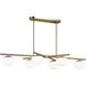 ED Ellen DeGeneres Lune 6 Light 33.63 inch Burnished Brass Chandelier Ceiling Light