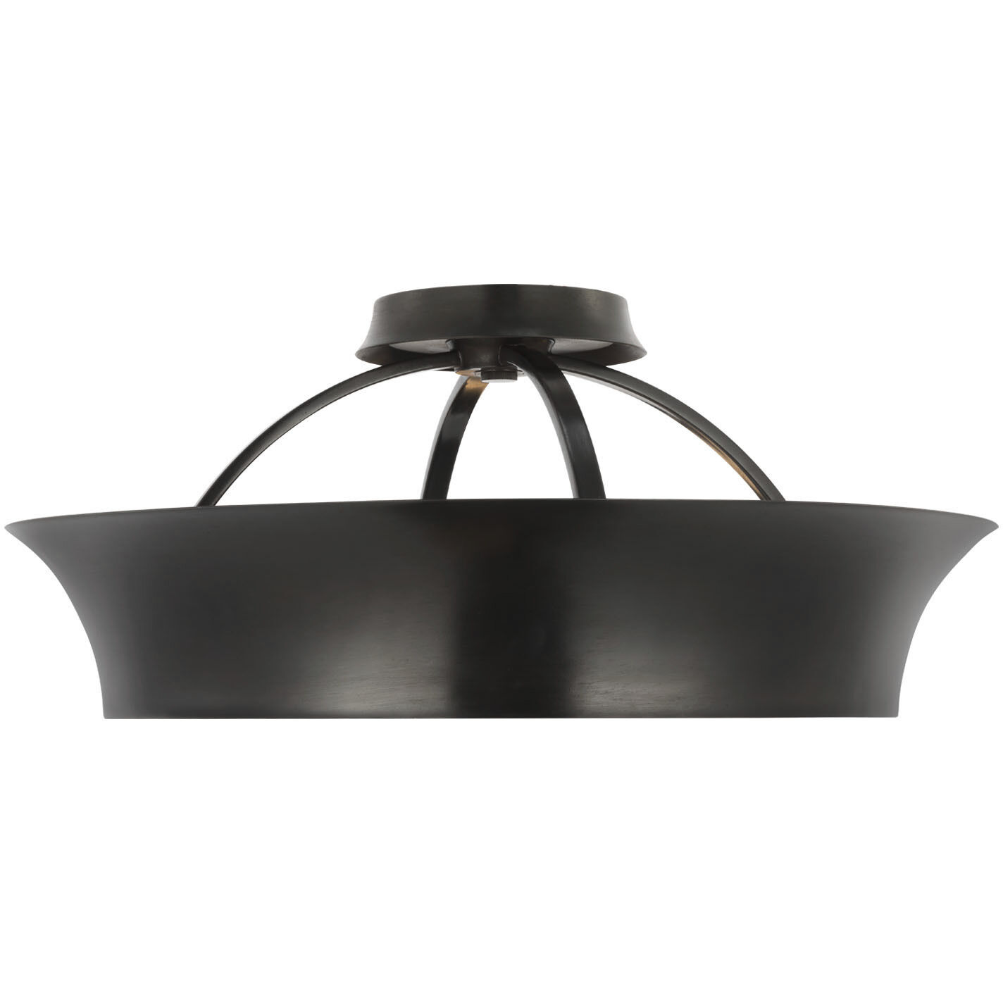Thomas O'Brien Garland LED 20 inch Aged Iron Dual Lit Ring Semi-Flush Mount Ceiling Light