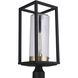 Neo 1 Light 17 inch Midnight / Satin Brass Outdoor Post Light