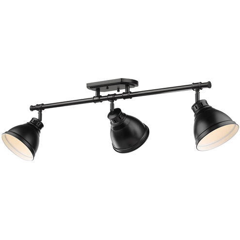Duncan 3 Light 35 inch Matte Black Semi-flush Ceiling Light, Track Light