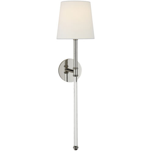 Suzanne Kasler Camille 1 Light 7.5 inch Polished Nickel Tail Sconce Wall Light in Linen, Large