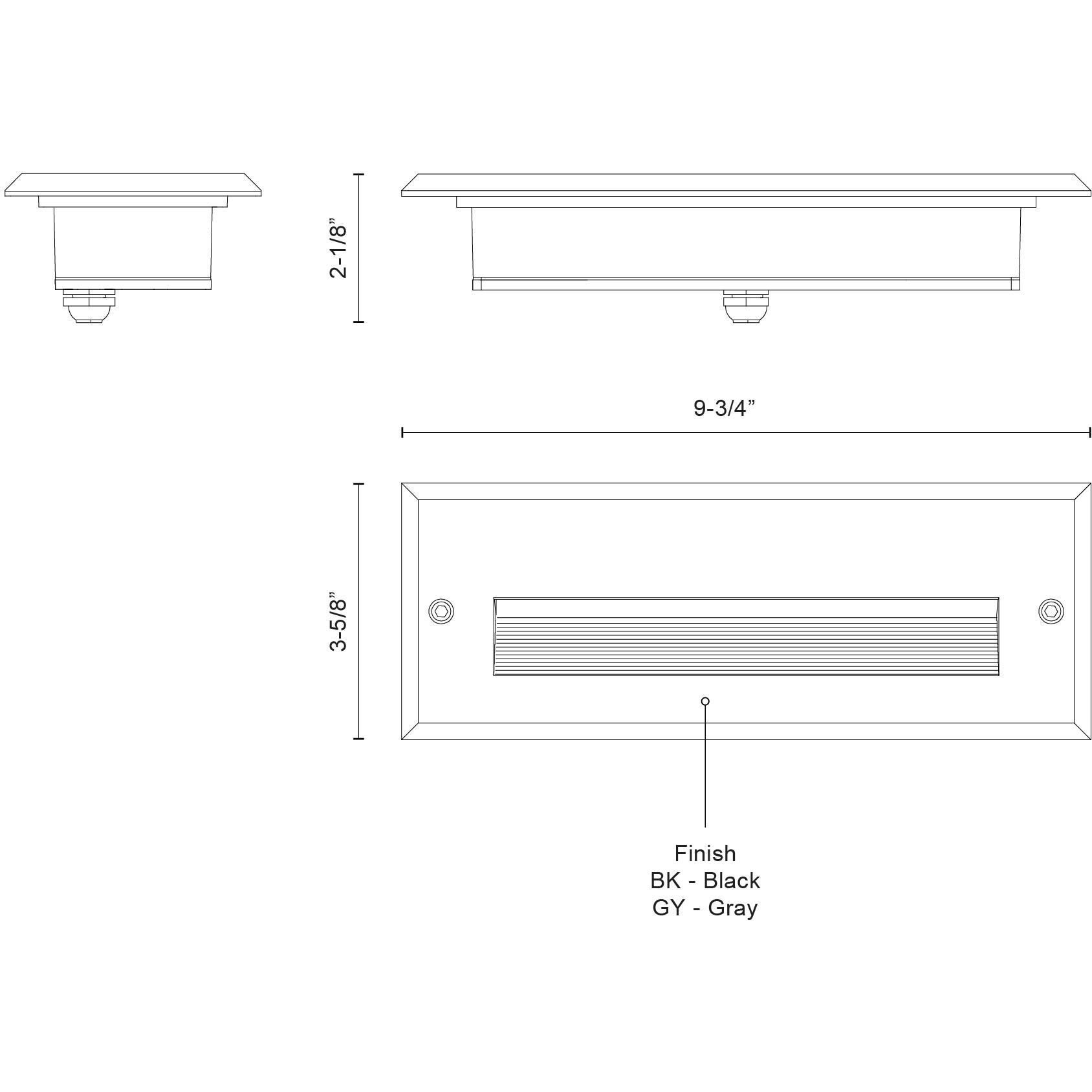 Newport LED 3.63 inch Gray Exterior Wall/Step Light
