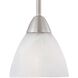 Tia 1 Light 5.24 inch Matte Nickel Mini Pendant Ceiling Light