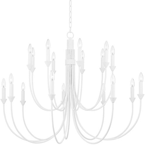 Cate 18 Light 42 inch Gesso White Chandelier Ceiling Light