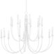 Cate 18 Light 42 inch Gesso White Chandelier Ceiling Light