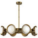 Alonso LED 37.25 inch Vintage Brass Chandelier Ceiling Light