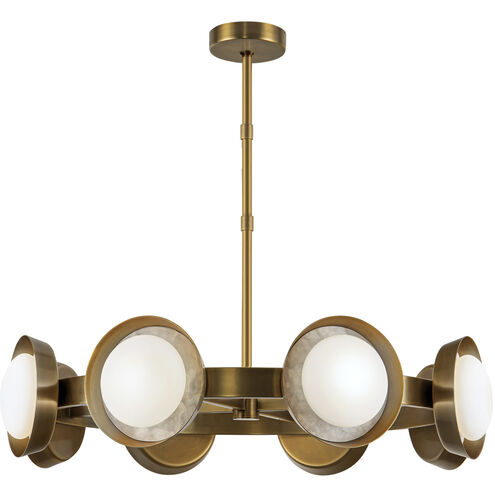 Alonso LED 37.25 inch Vintage Brass Chandelier Ceiling Light