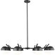 Realm Sphere 8 Light 44 inch Matte Black Chandelier Ceiling Light