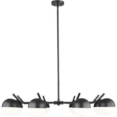 Realm Sphere 8 Light 44 inch Matte Black Chandelier Ceiling Light