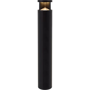 Sean Lavin Arkay Two 120 24.2 watt Black Outdoor Bollard in LED 80 CRI 3000K, Emergency Battery, Integrated LED