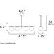 Vesper 4 Light 47.5 inch Satin Brass and Black Linear Pendant Ceiling Light