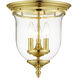 Legacy 3 Light 12 inch Polished Brass Flush Mount Ceiling Light