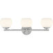 Moon Breeze 3 Light 25 inch Polished Nickel Vanity Light Wall Light