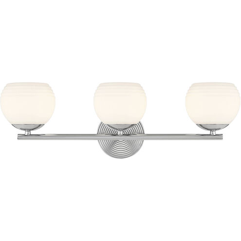 Moon Breeze 3 Light 25 inch Polished Nickel Vanity Light Wall Light