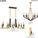 Beckett 10 Light 40 inch Satin Brass & Bronze Linear Chandelier Ceiling Light