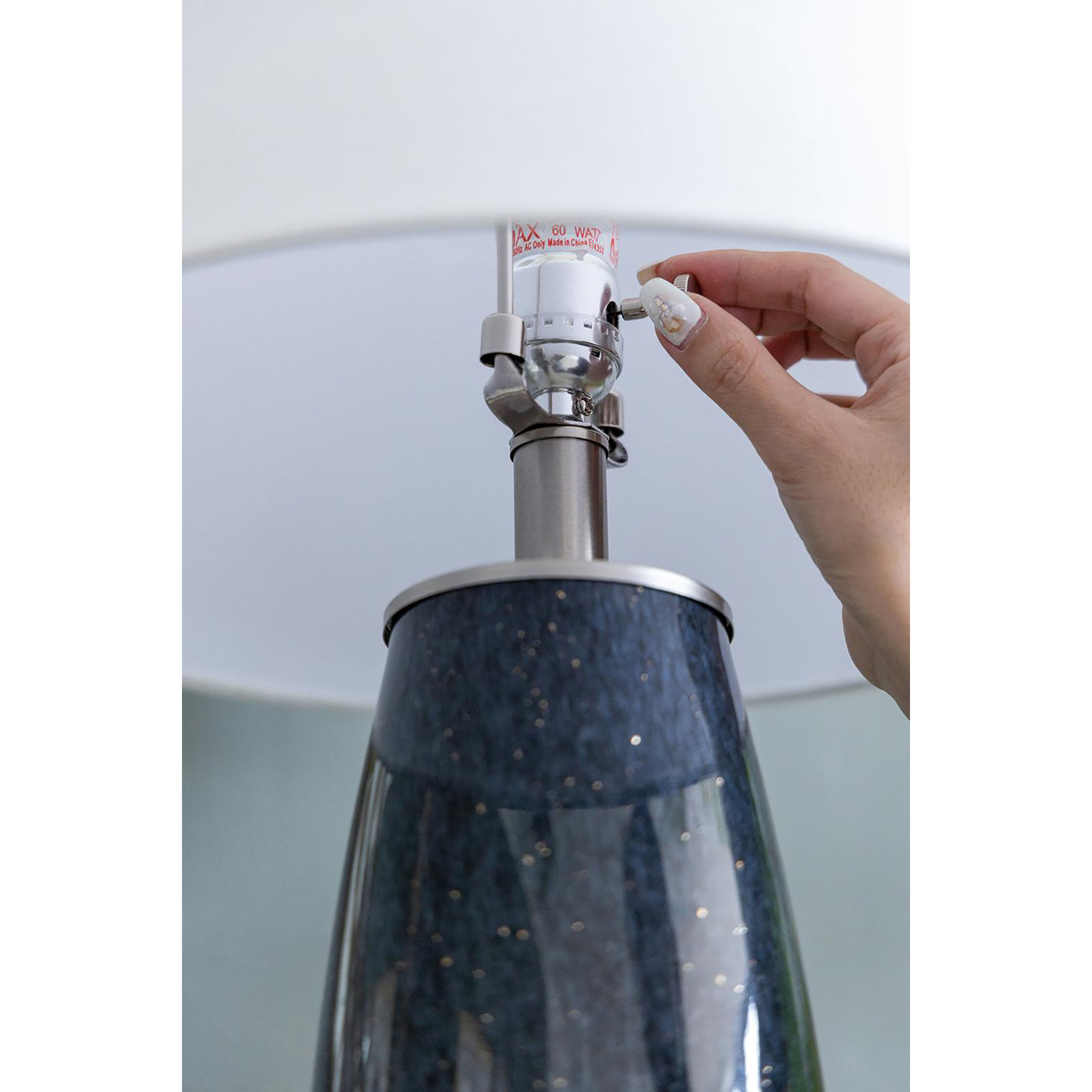 Ombre 28.3 inch 60 watt Grey/White Table Lamp Portable Light