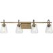 Martenne 4 Light 31.87 inch Aged Bronze Bathroom Vanity Light Wall Light