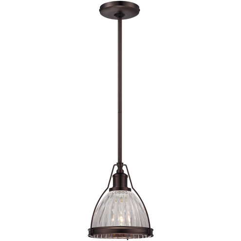 ML 1 Light 8 inch Dark Brushed Bronze Mini Pendant Ceiling Light in Dark Brushed Bronze Plated