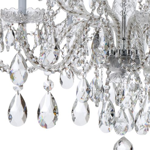 Traditional Crystal 12 Light 37.5 inch Polished Chrome Chandelier Ceiling Light in Clear Hand Cut
